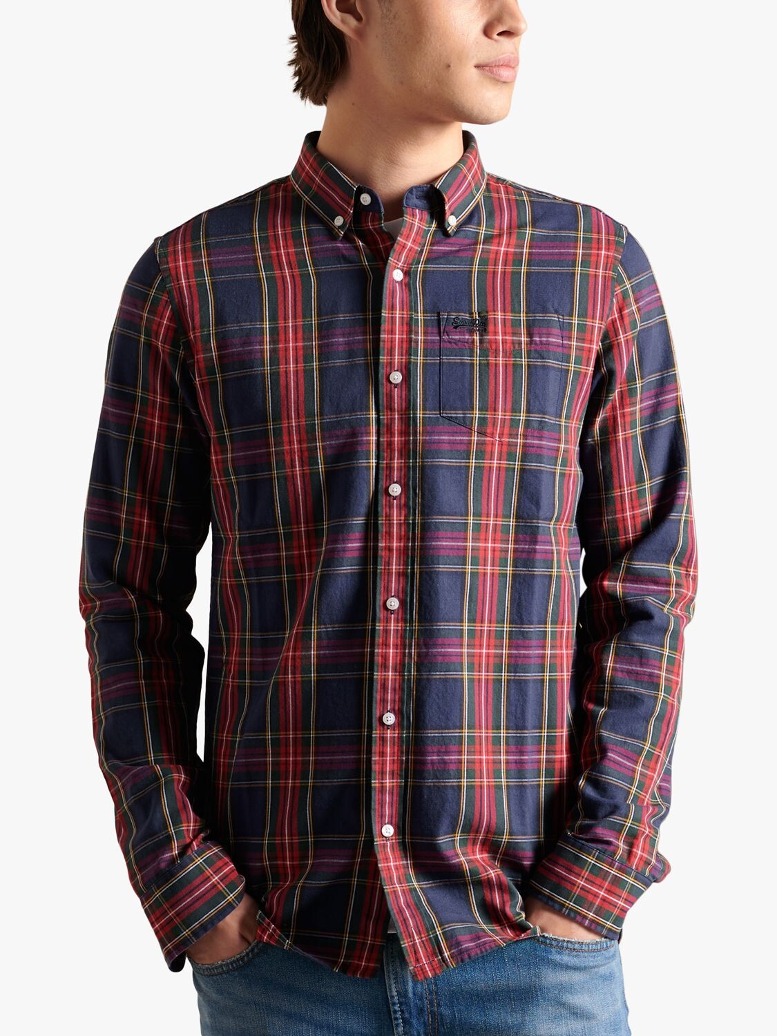 

Рубашка в клетку Superdry Classic London Dahlia, зеленый/мульти