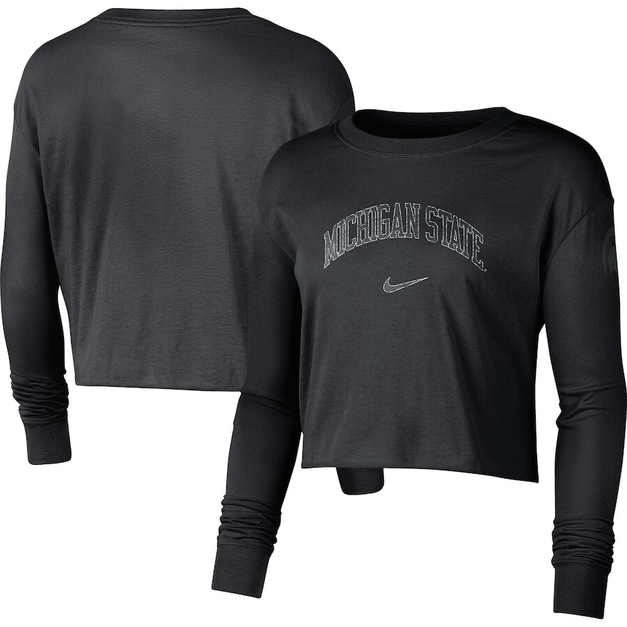 

Футболка с длинным рукавом Nike Michigan State Spartans, черный
