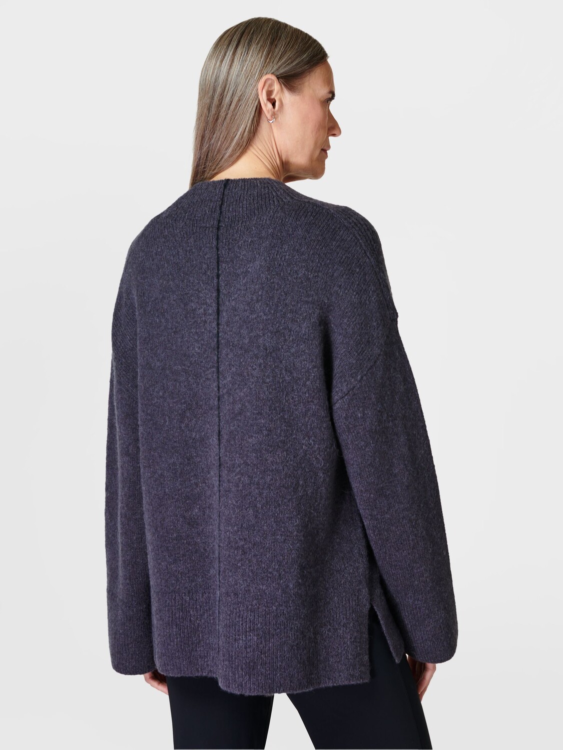 

Джемпер из смесовой шерсти Pinnacle с воротником-воронкой Sweaty Betty, городской серый