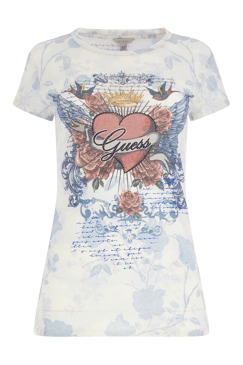 

Футболка с декоративными камнями Guess, красный