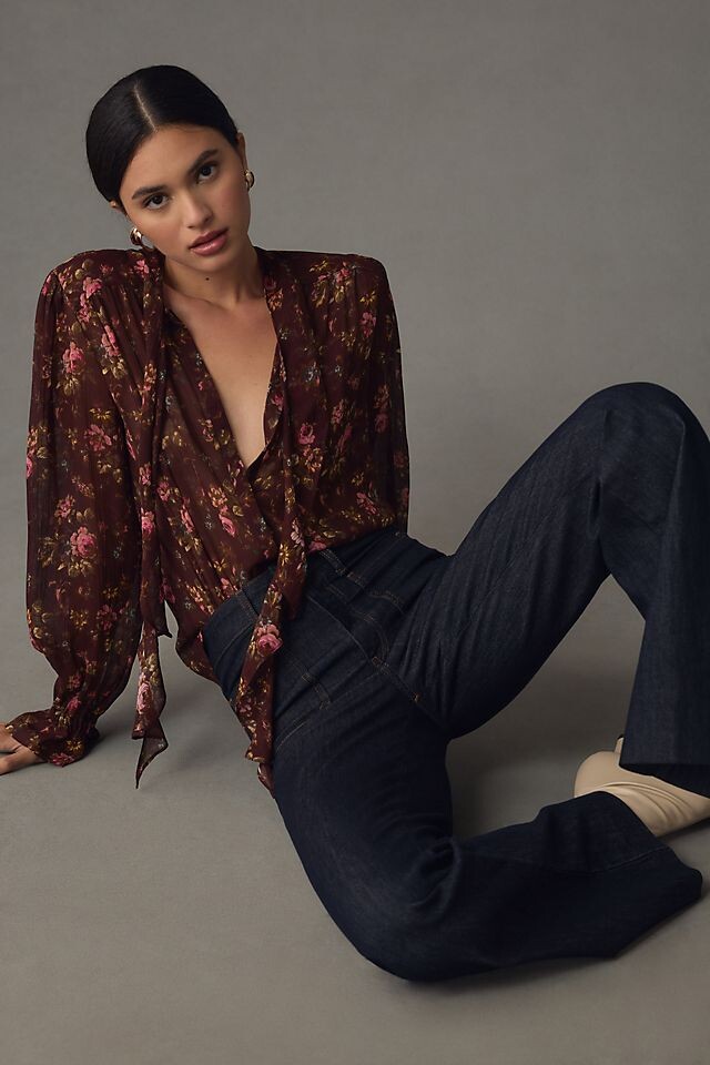 

Блузка Paige Clemency, цвет rosewood