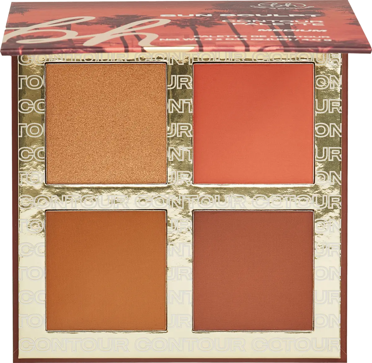 Палетка для контуринга Sun Sculpt Quad Medium 16 г bh cosmetics