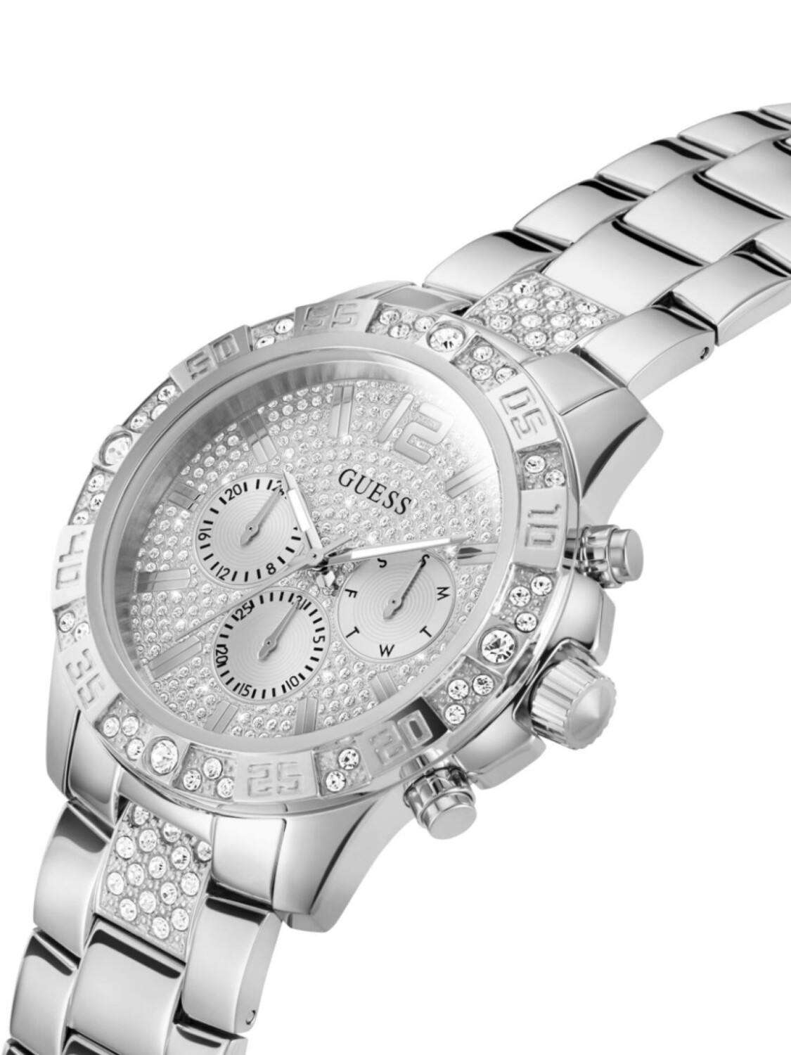 

GUESS USA наручные часы Frontier 48 мм, серебряный
