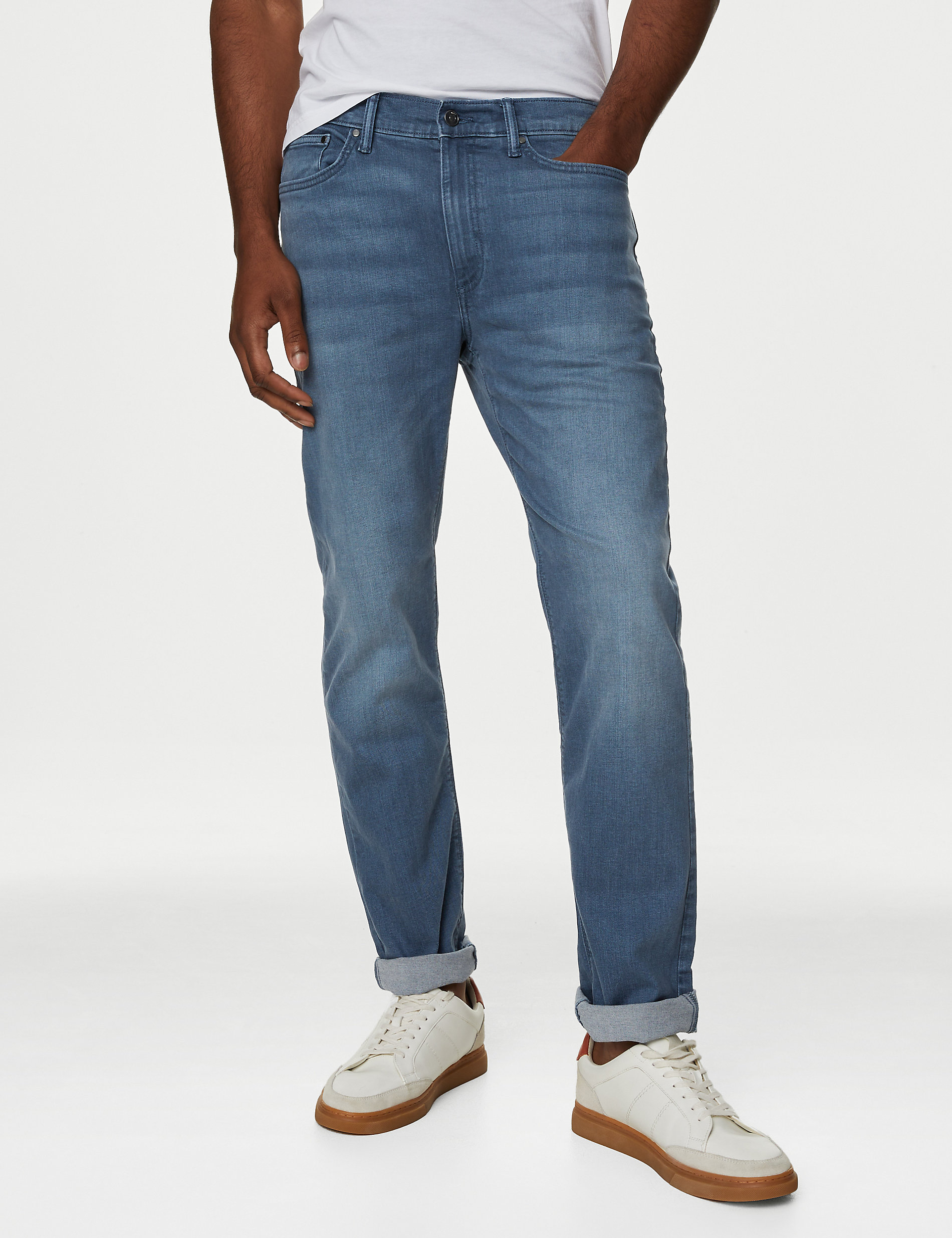 Прямые эластичные джинсы Marks & Spencer