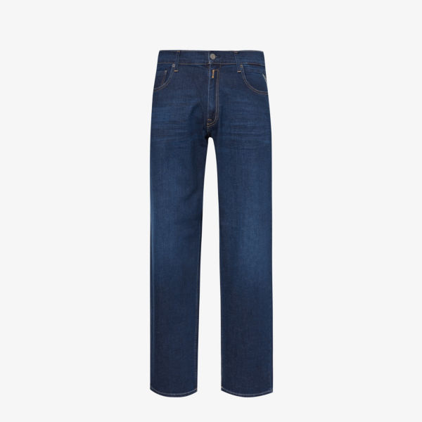 цена Прямые джинсы kyran 99 из эластичного денима Replay, синий