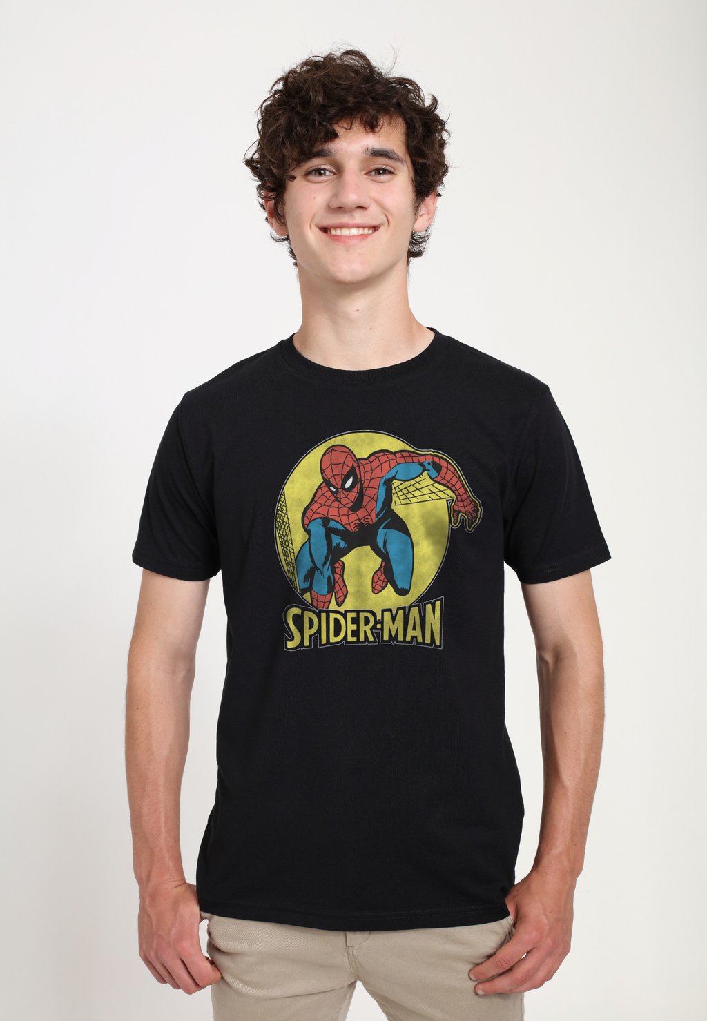 цена Футболка с принтом Spider-Man Classic Simple Spidey Marvel, черный