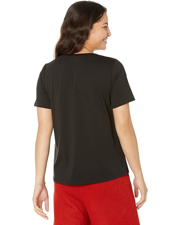 

Футболка Eileen Fisher Round Neck Tee, черный