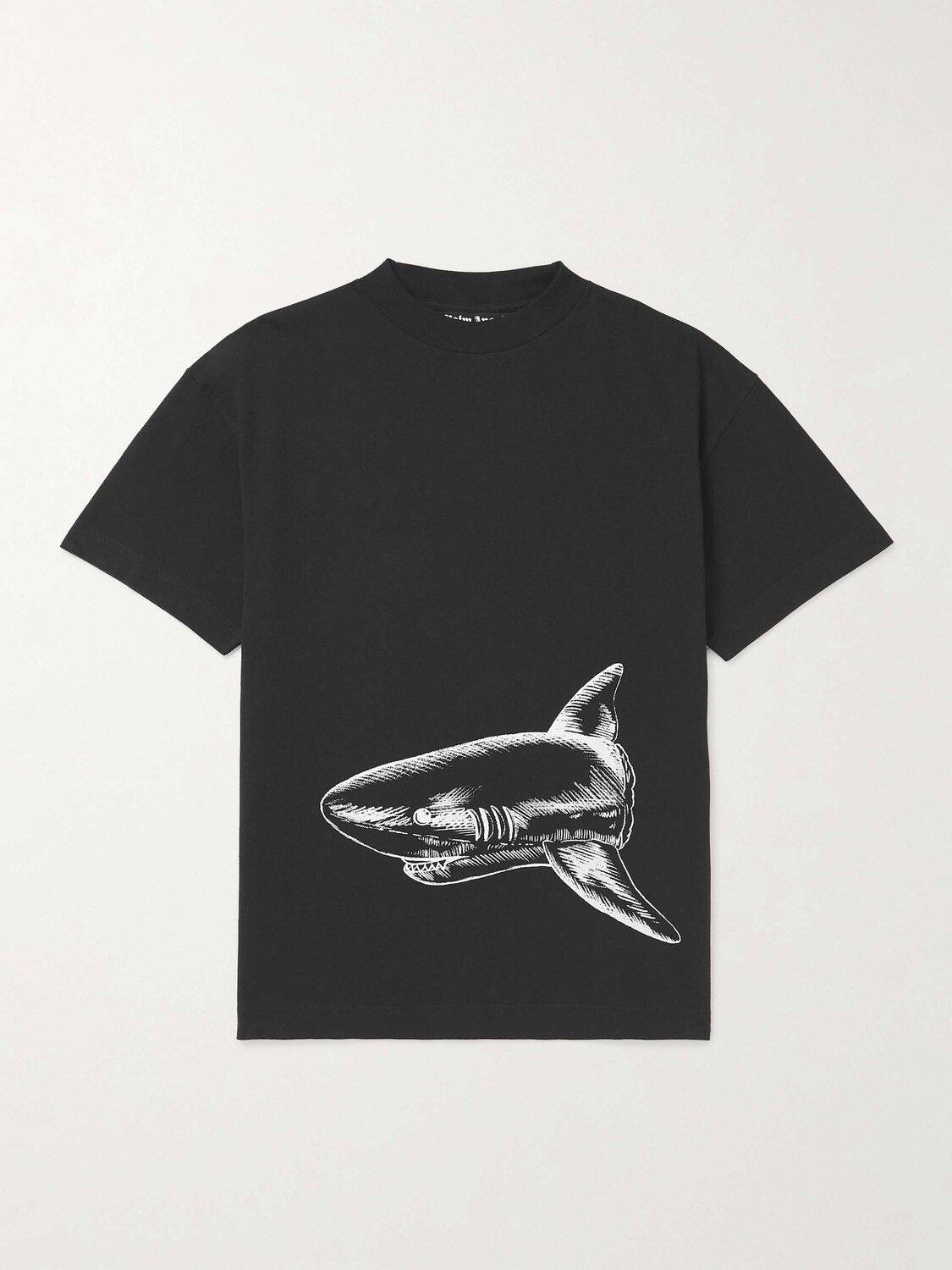 

Футболка из хлопкового джерси с логотипом Broken Shark PALM ANGELS, черный