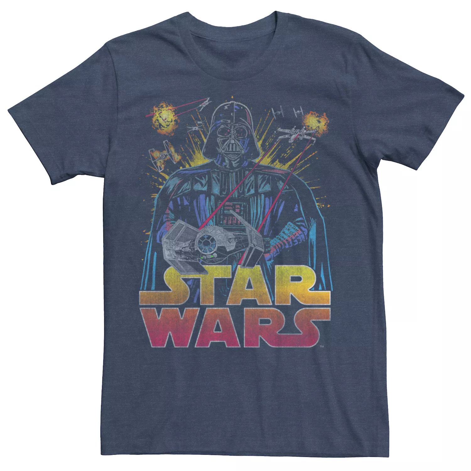 Мужская футболка «Звездные войны Дарт Вейдер» в стиле ретро с лордом ситхов Licensed Character