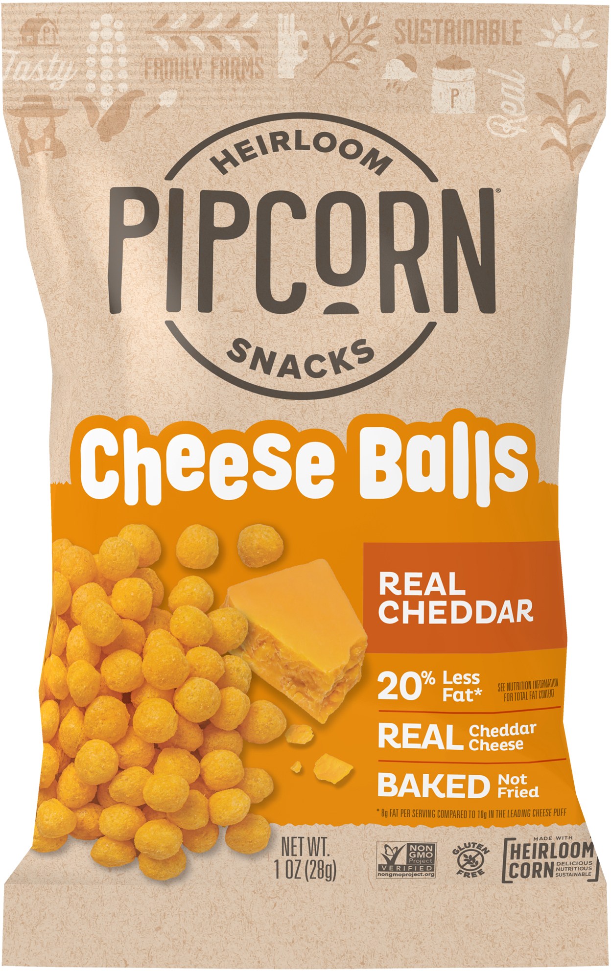 Сырные шарики Pipcorn сырные шарики