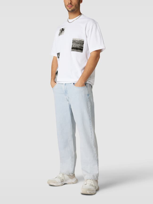 

Футболка с моделью значка «MULTI LANDSCAPE» Calvin Klein Jeans, белый