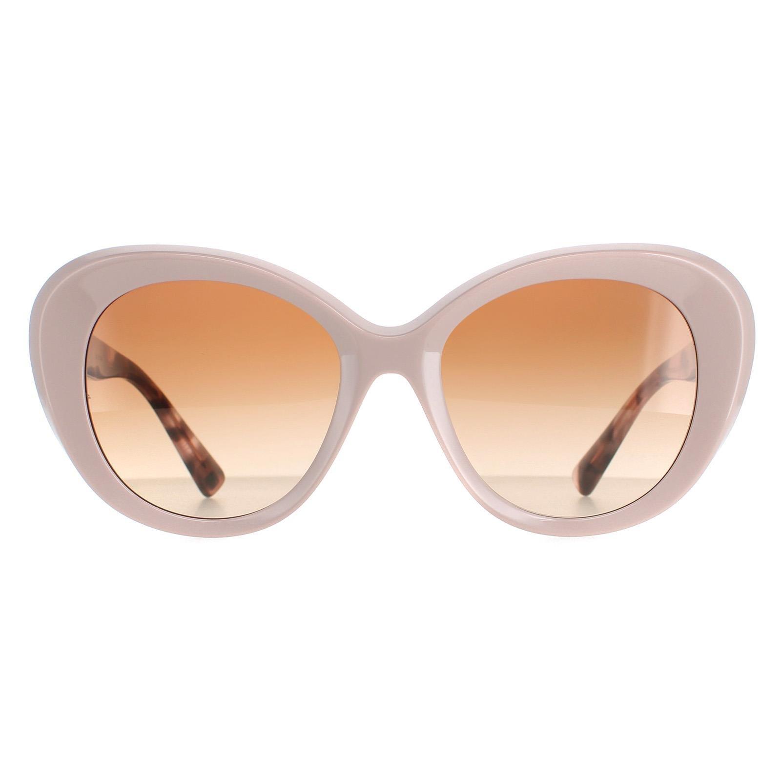 цена Модные антикварные розовые гаванно-коричневые солнцезащитные очки с градиентом VA4113 Valentino, розовый