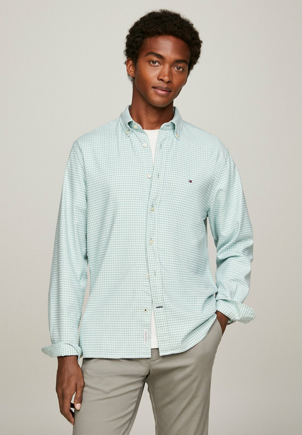 

Рубашка COLLECTION GINGHAM OXFORD Tommy Hilfiger, бирюзовый