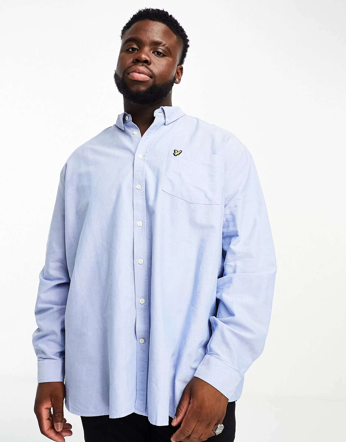 

Голубая оксфордская рубашка стандартного кроя с логотипом Lyle & Scott PLUS