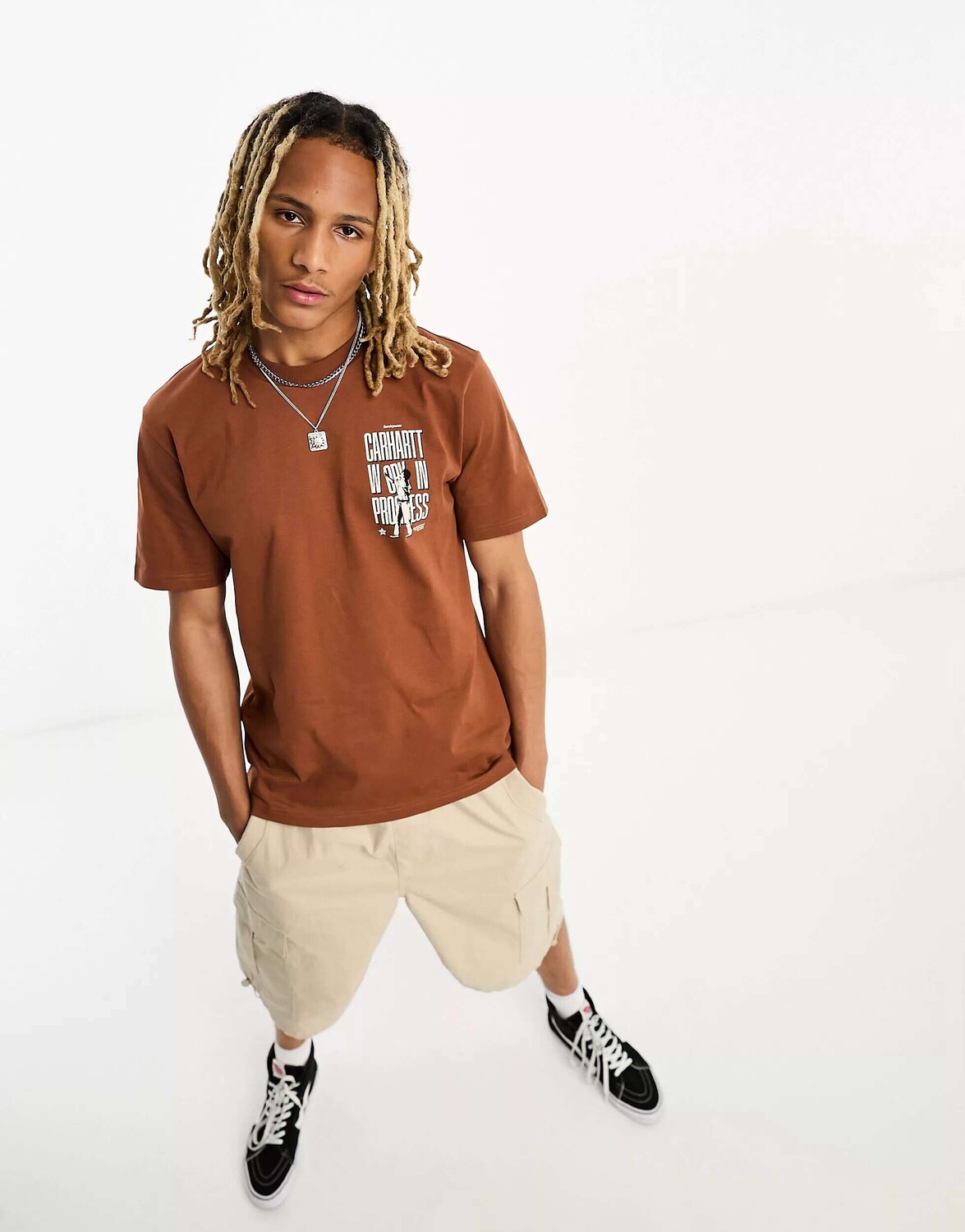 

Коричневая футболка Carhartt WIP Workaway, Коричневый