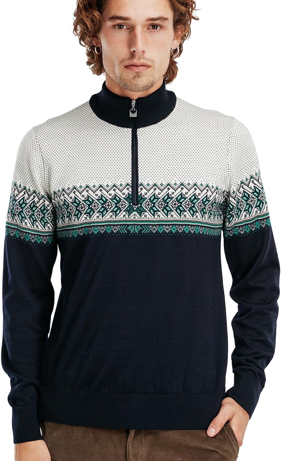 

Свитер Dale of Norway Hovden Sweater, цвет Navy/Bright Green/Off-White