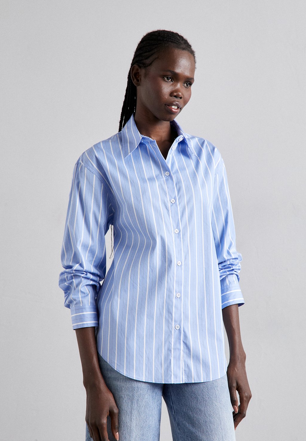 Рубашка Rayee Chemise sandro, цвет bleu/blanc