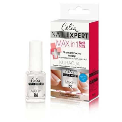 Nail Expert Max In 1 Nail Sos Концентрированное средство для ногтей 10 мл, Celia