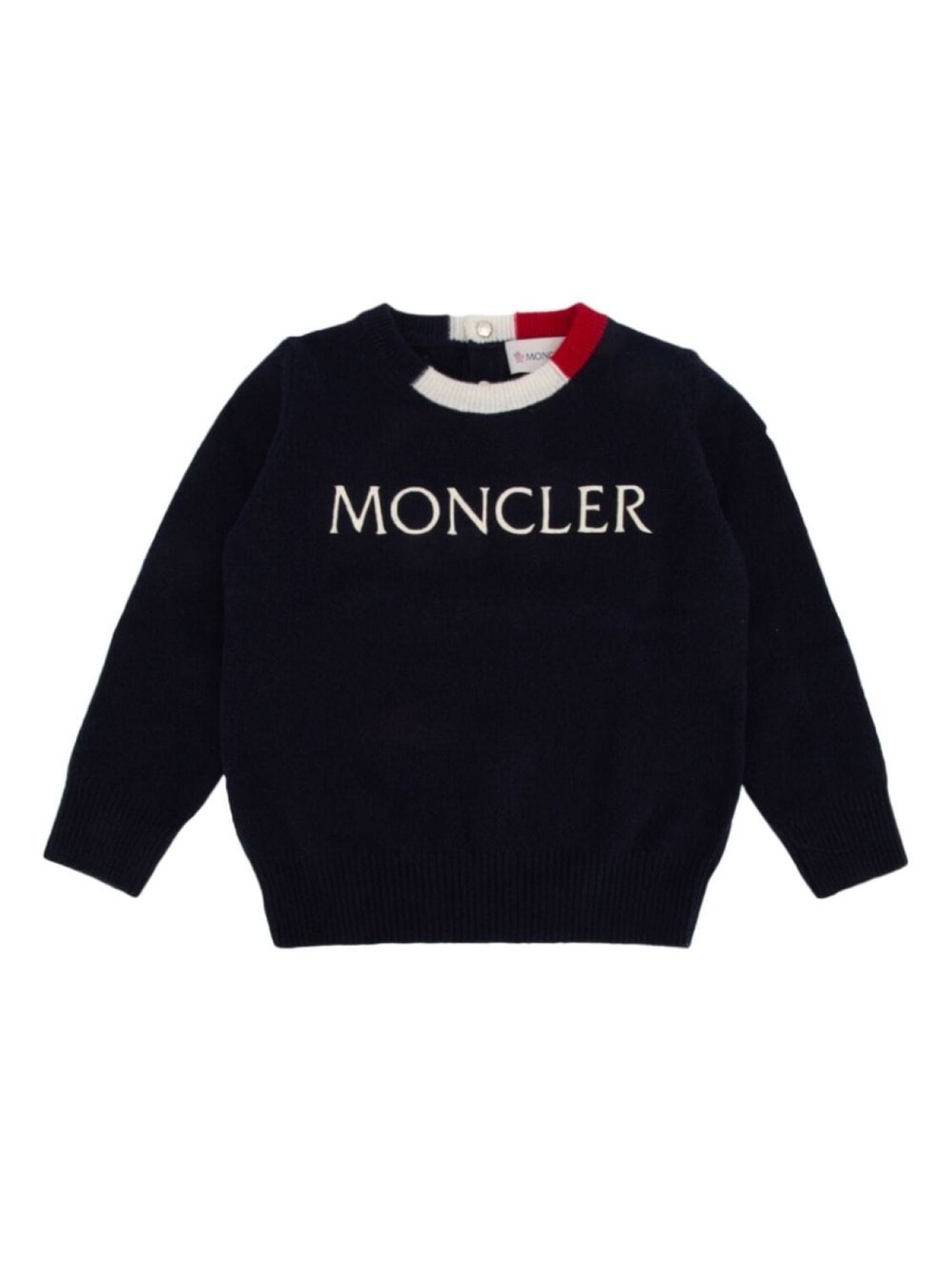 

Moncler Enfant свитер с вышитым логотипом, синий