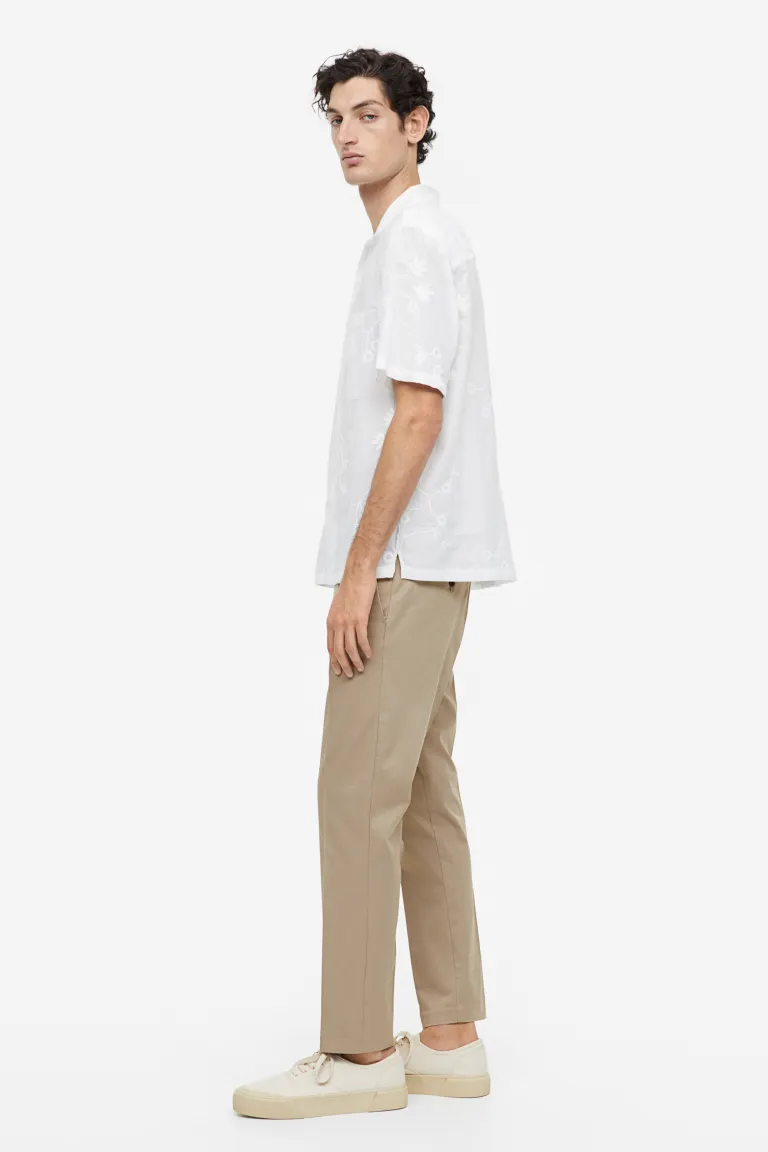 

Короткие брюки узкого кроя H&M, бежевый