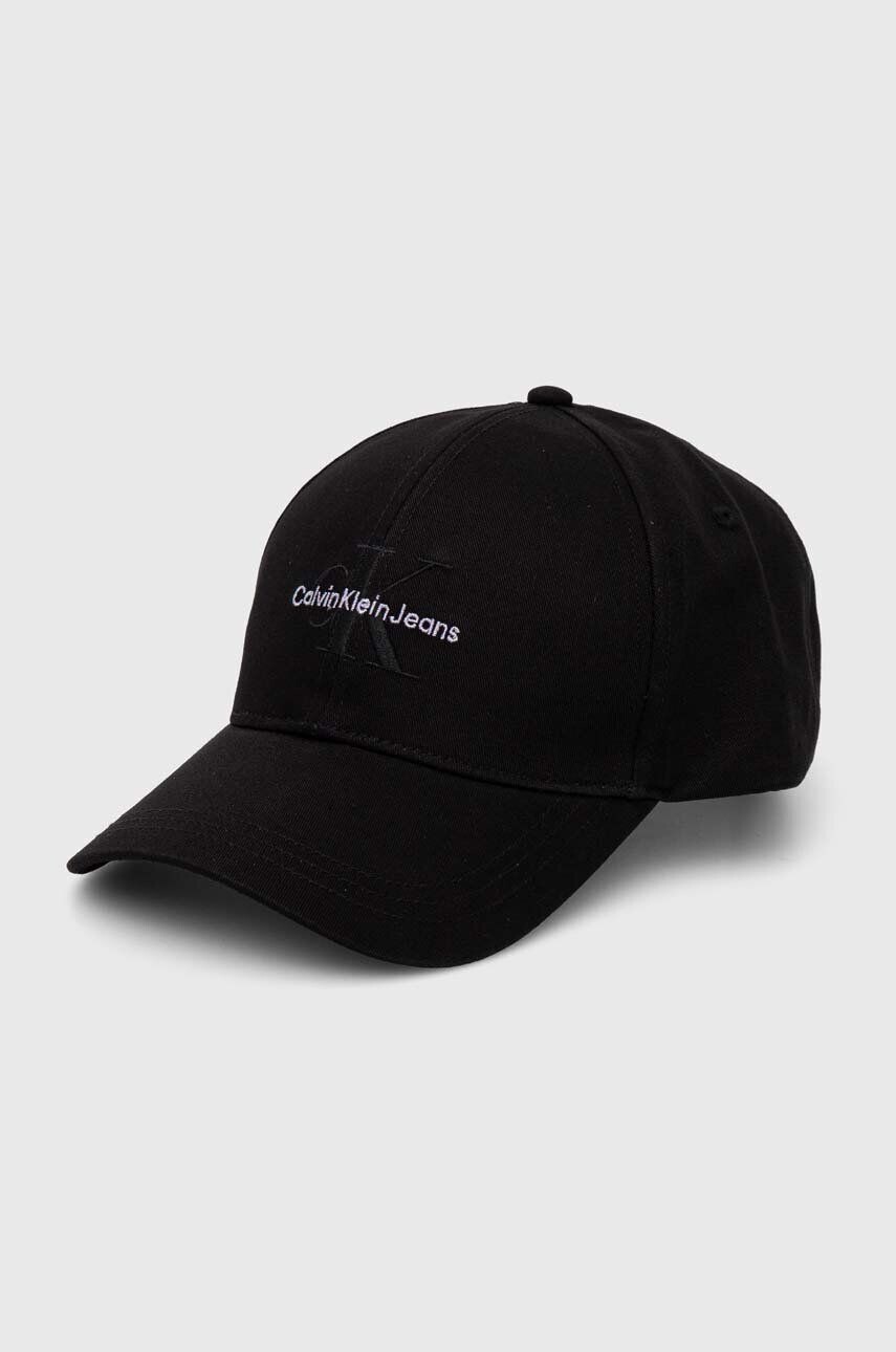 

Хлопковая бейсболка Calvin Klein Jeans, черный
