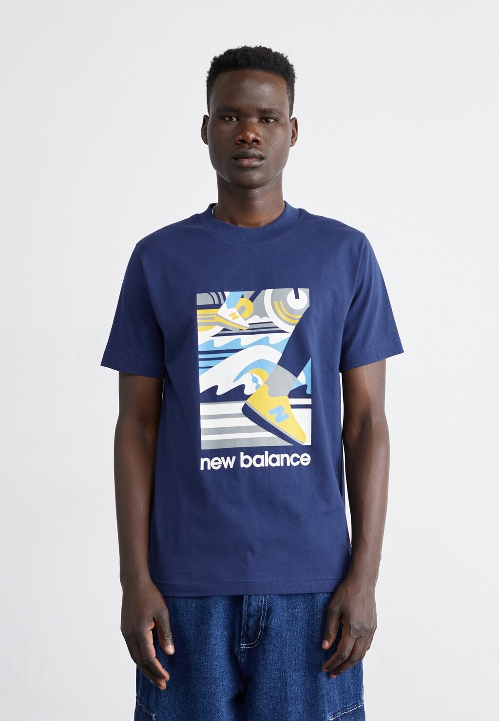 

Футболка с принтом TRIATHLON TEE New Balance, цвет navy