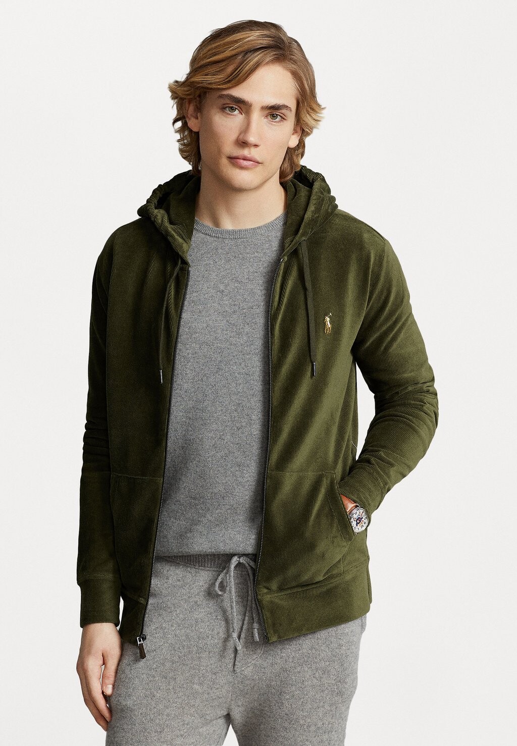 

Толстовка на молнии LONG SLEEVE FULL ZIP Polo Ralph Lauren, темный лоден