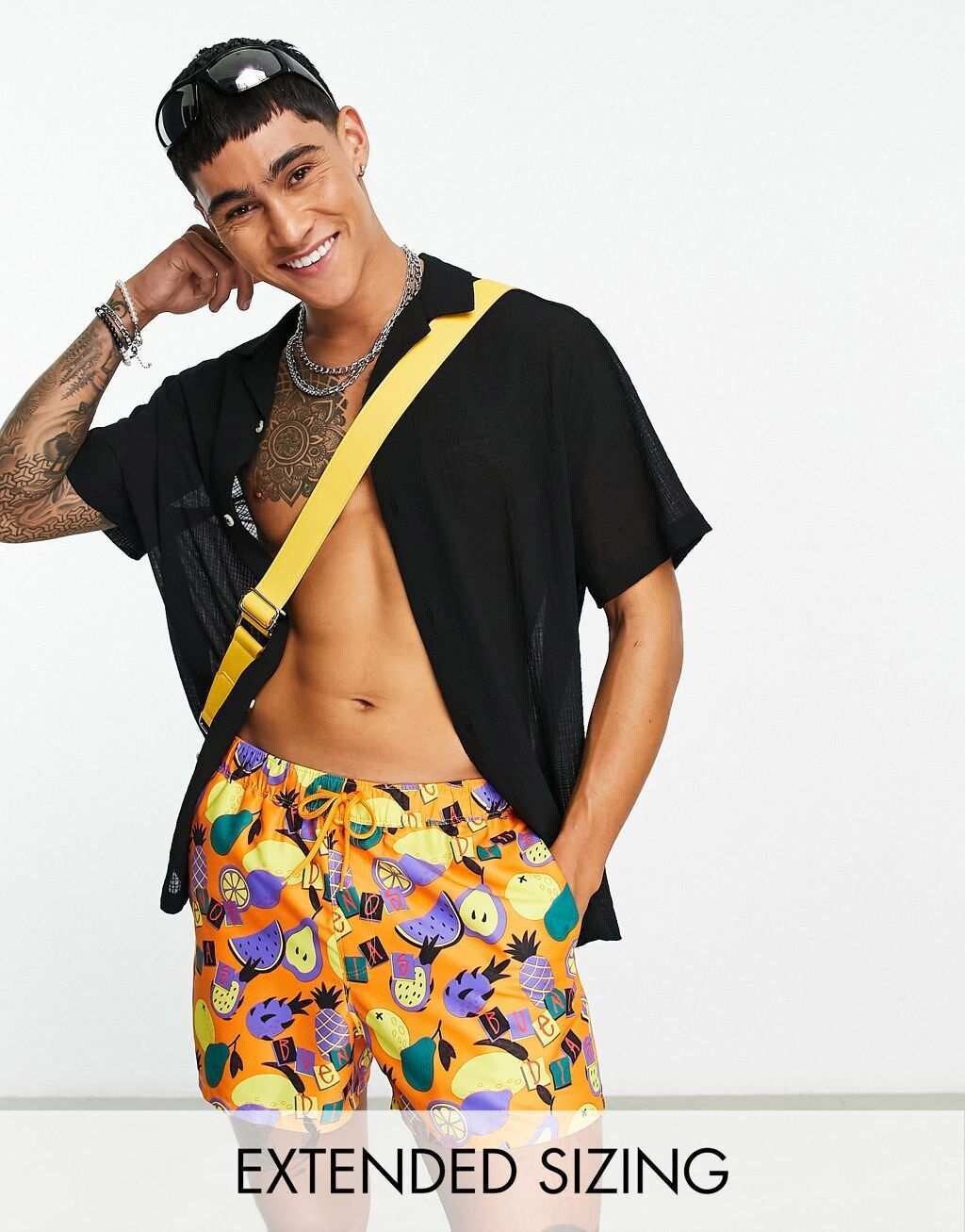 

Короткие шорты для плавания с фруктовым принтом ASOS DESIGN