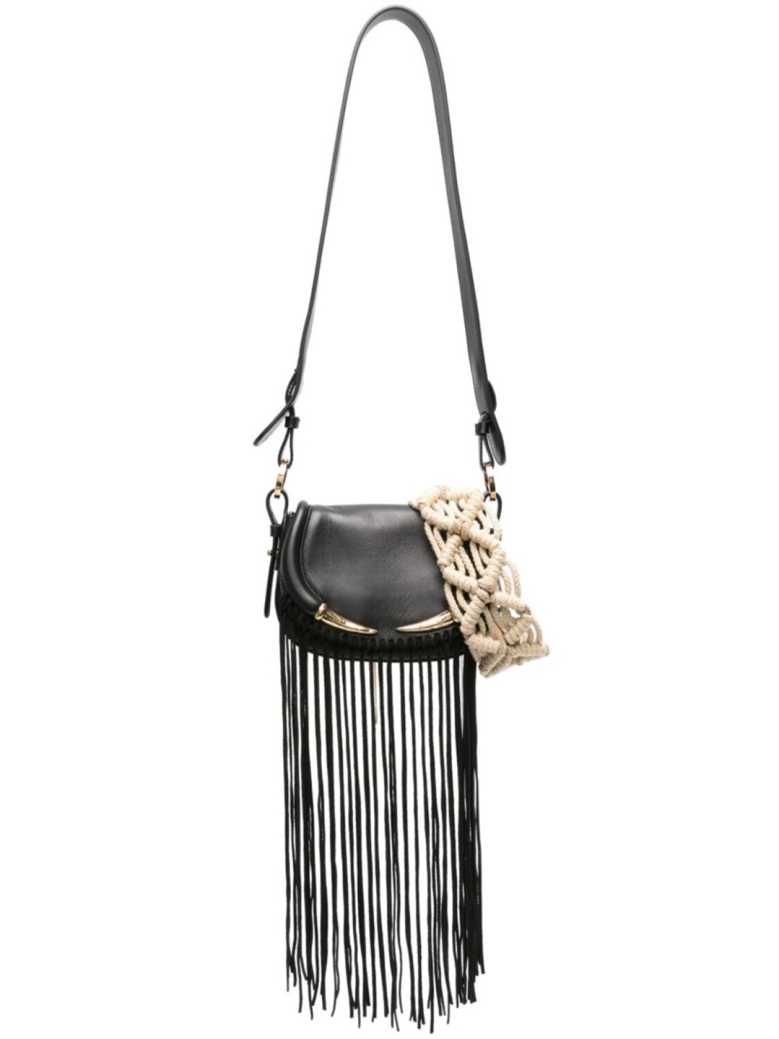 

Roberto Cavalli сумка на плечо Fang Bag с бахромой
