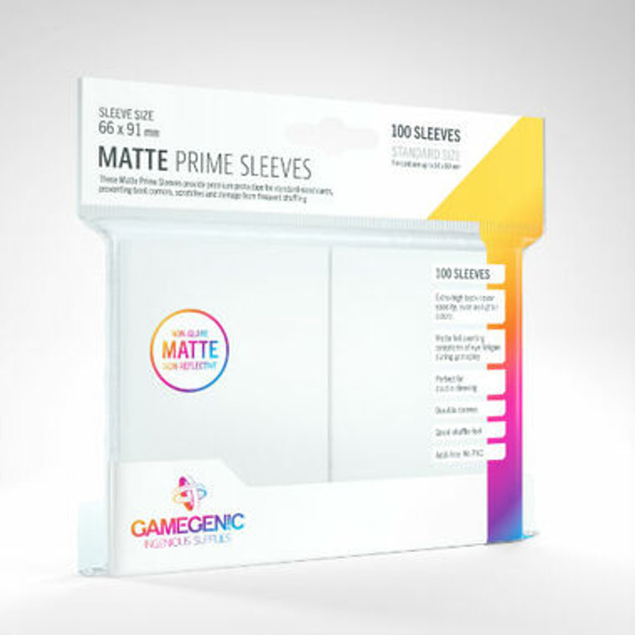 

Аксессуары Game Genic Sleeves: White Standard Size Matte Prime Sleeves (100ct)