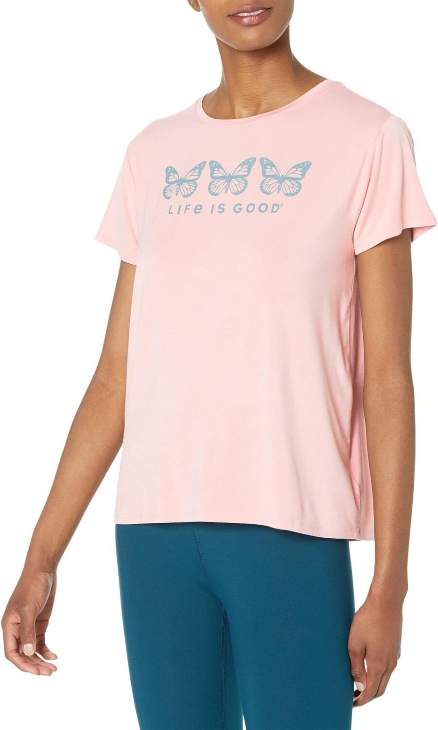

Легкая футболка для сна Butterfly Trio Life is Good, цвет Himalayan Pink