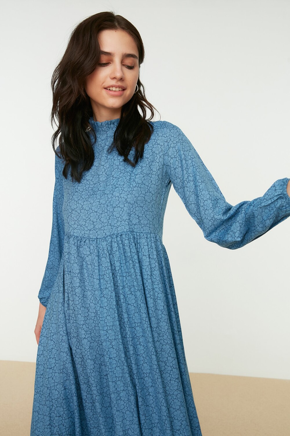 

Платье - Синее - Фигуристка Trendyol Modest, синий