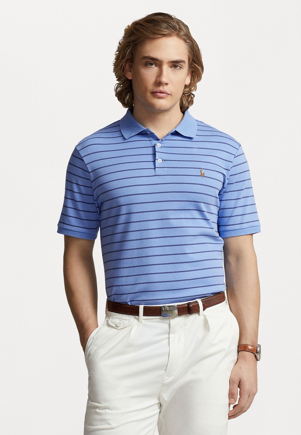 

Поло Short Sleeve Polo Ralph Lauren, цвет harbor island blue/light navy