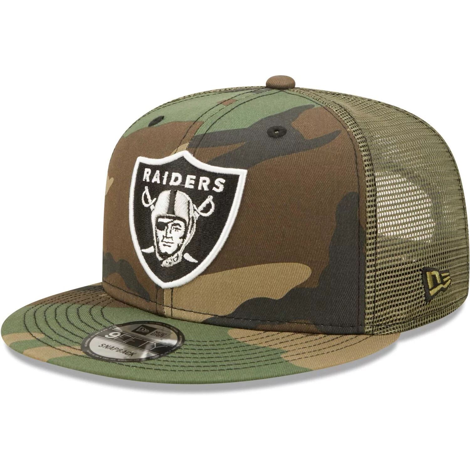 

Мужская кепка New Era камуфляжно-оливкового цвета Las Vegas Raiders Trucker 9FIFTY Snapback