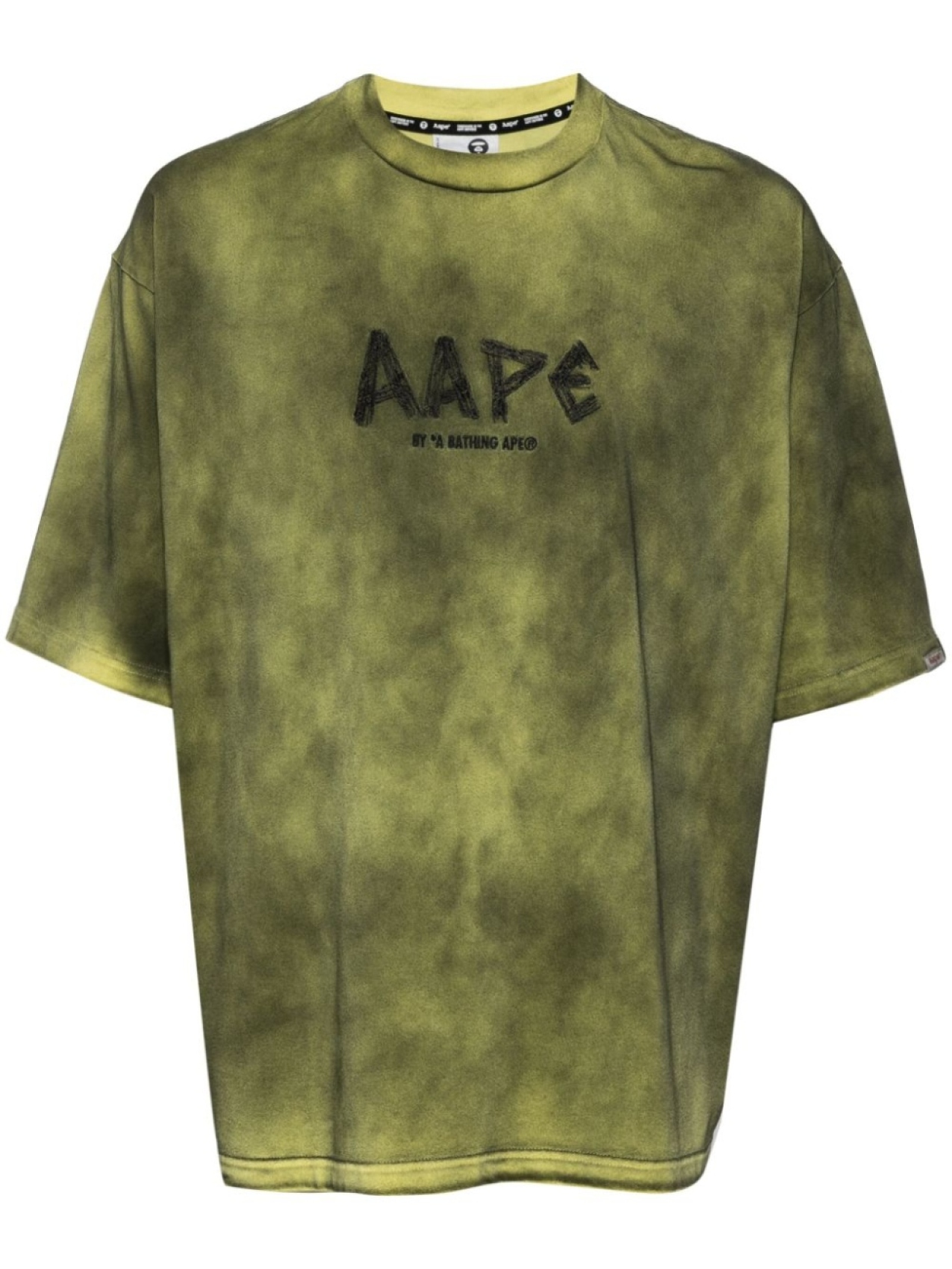 

AAPE BY *A BATHING APE футболка с вышитым логотипом, зеленый