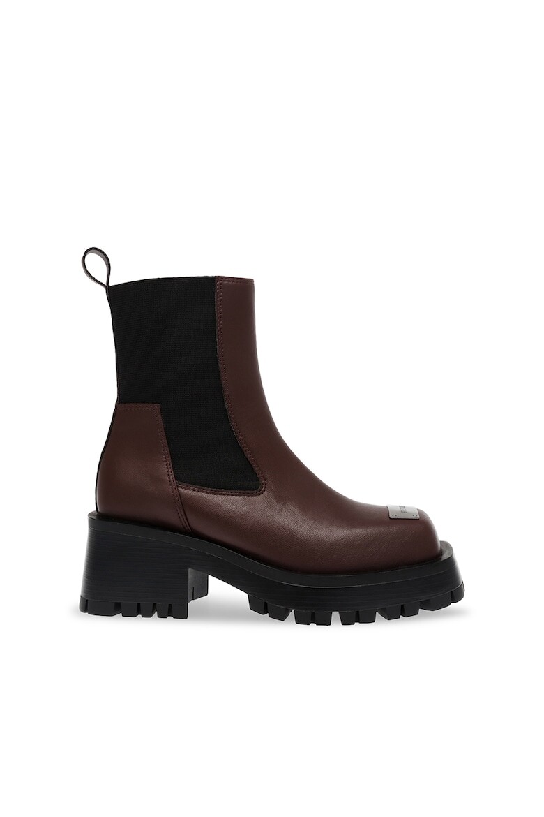 

Массивные ботинки челси из экокожи Steve Madden, бургундия