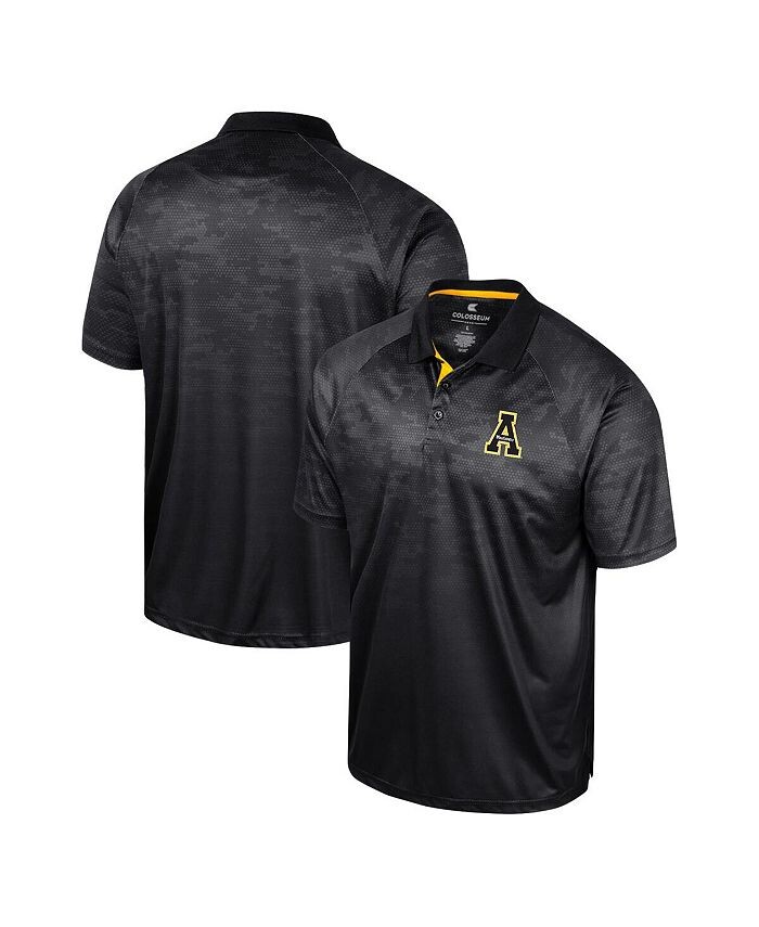 

Мужская черная рубашка-поло реглан Appalachian State Mountaineers Honeycomb Colosseum, черный
