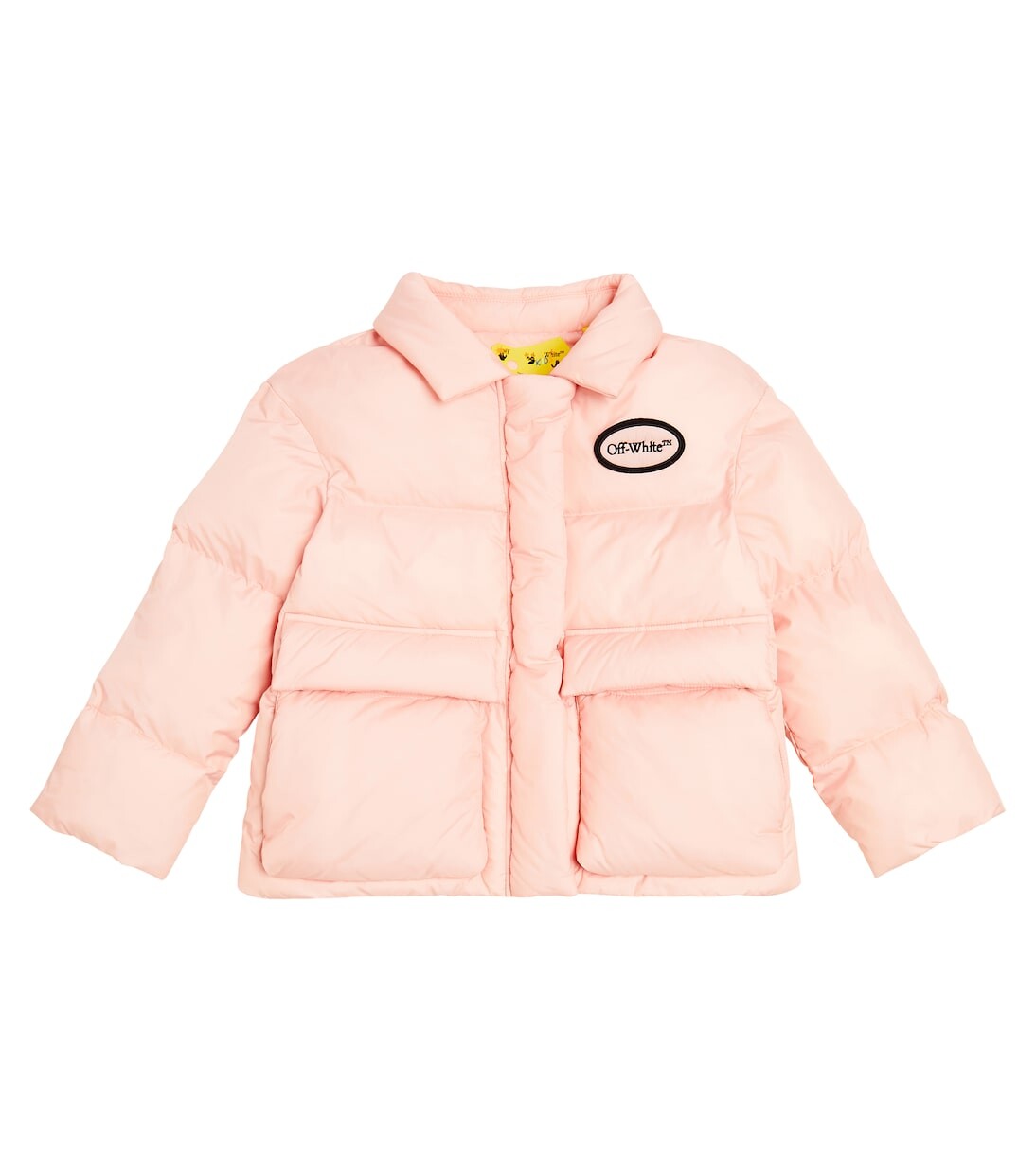 

Стеганая куртка-пуховик arrow Off-White Kids, розовый