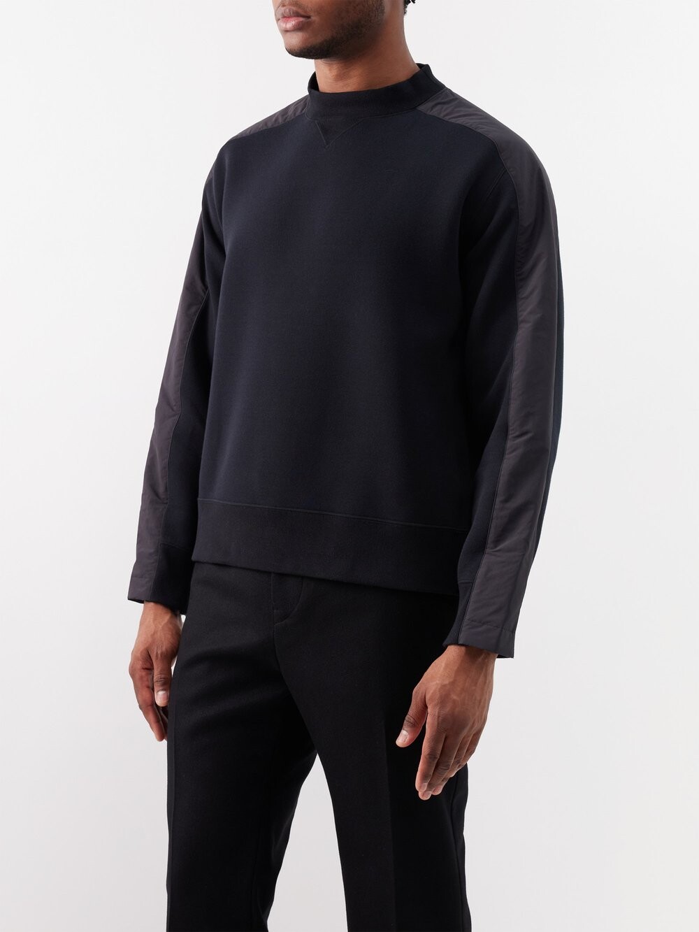 

Толстовка из джерси с губкой и ракушками Sacai, черный