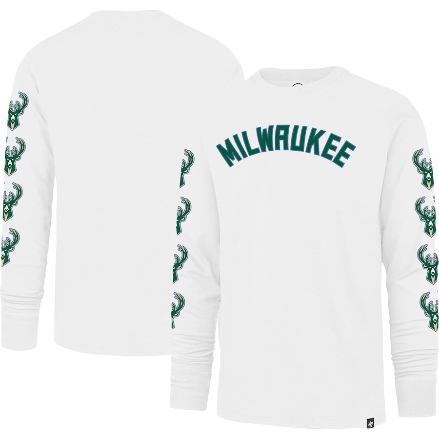 

Футболка с длинным рукавом 47 Milwaukee Bucks, белый