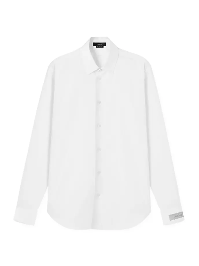 Рубашка из хлопкового поплина Versace, белый