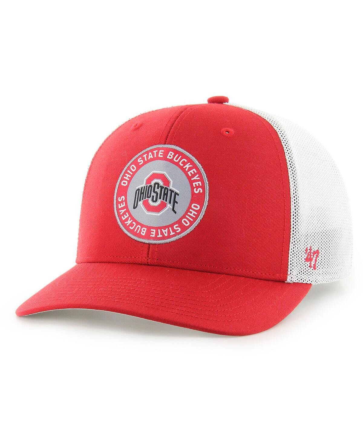 

Мужская кепка Scarlet Ohio State Buckeyes представляет гибкую шляпу Trophy '47 Brand