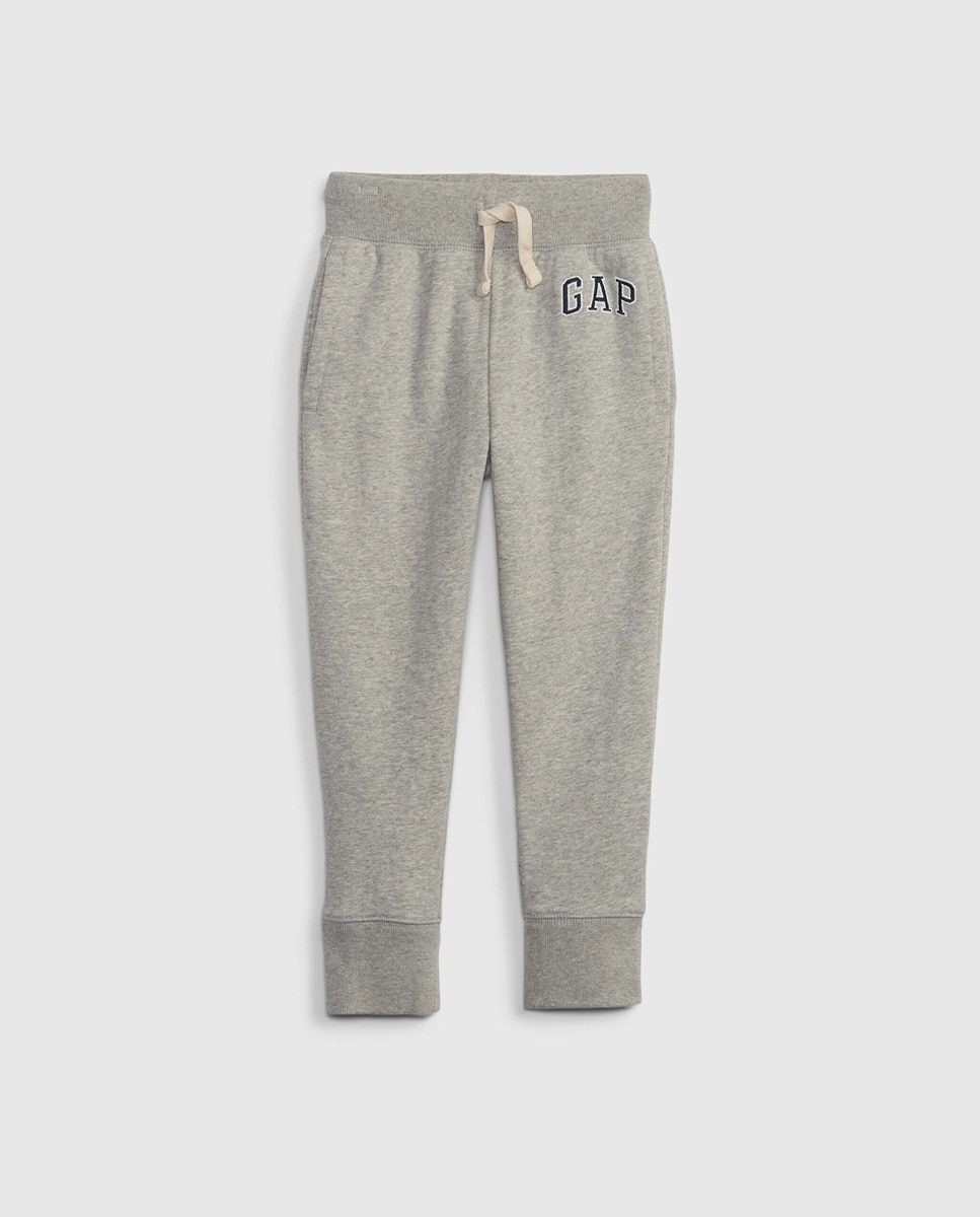 Флисовые спортивные брюки с логотипом для мальчиков Gap, серый