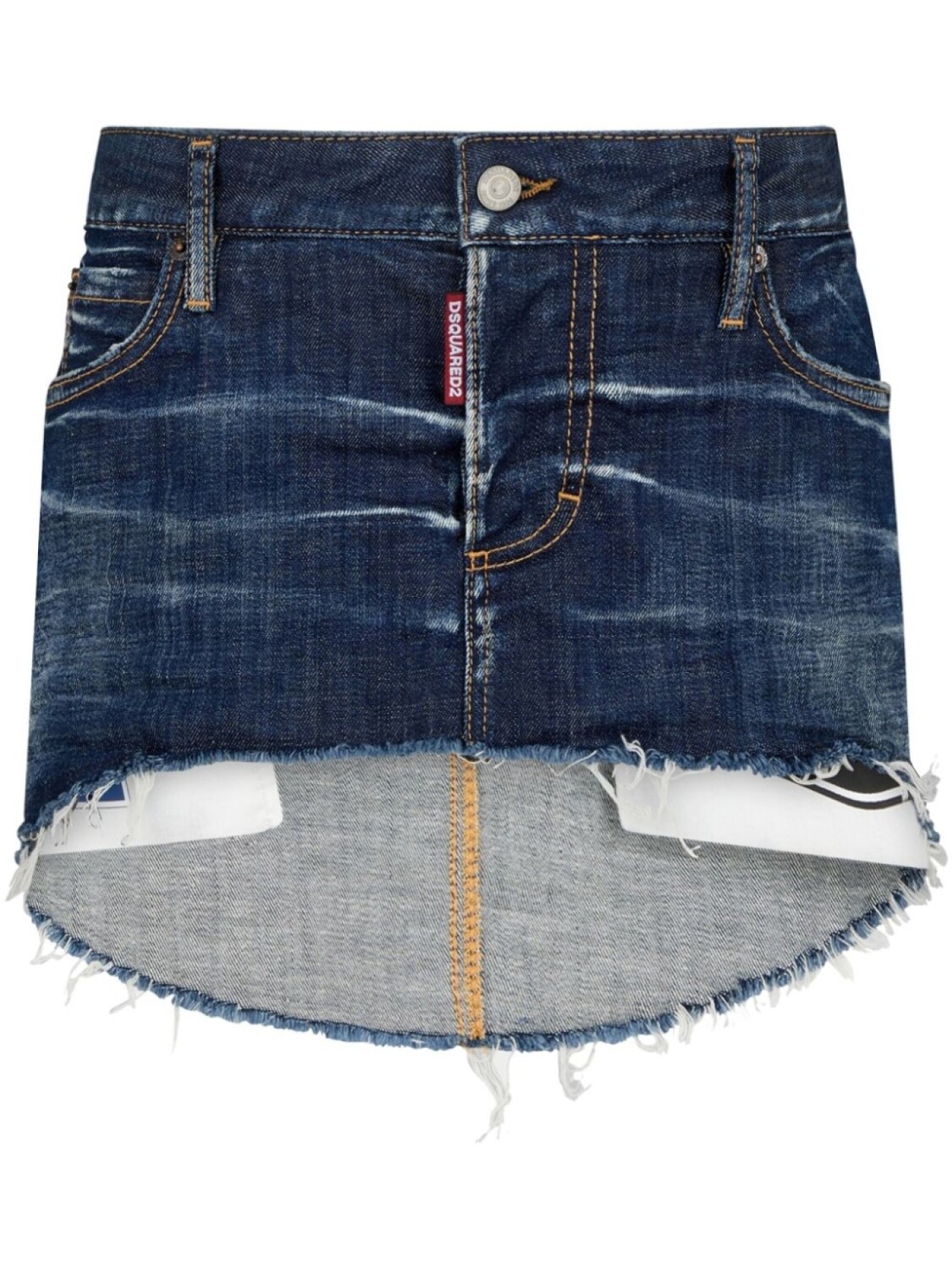 

Dsquared2 джинсовая юбка с логотипом, синий