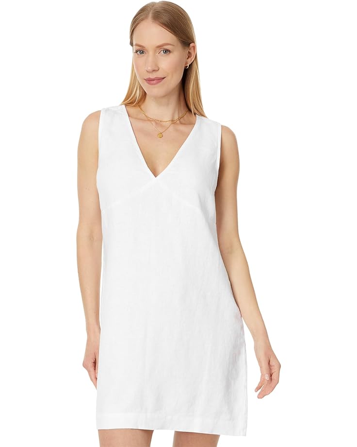 Платье Madewell V-Neck Mini in Heavyweight Linen, цвет Eyelet White