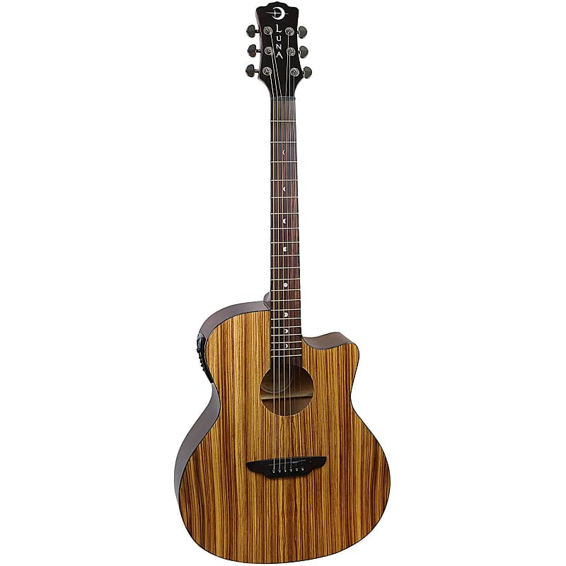 цена Акустическая гитара Luna Guitars Gypsy Exotic Zebrawood A/E Gloss Natural