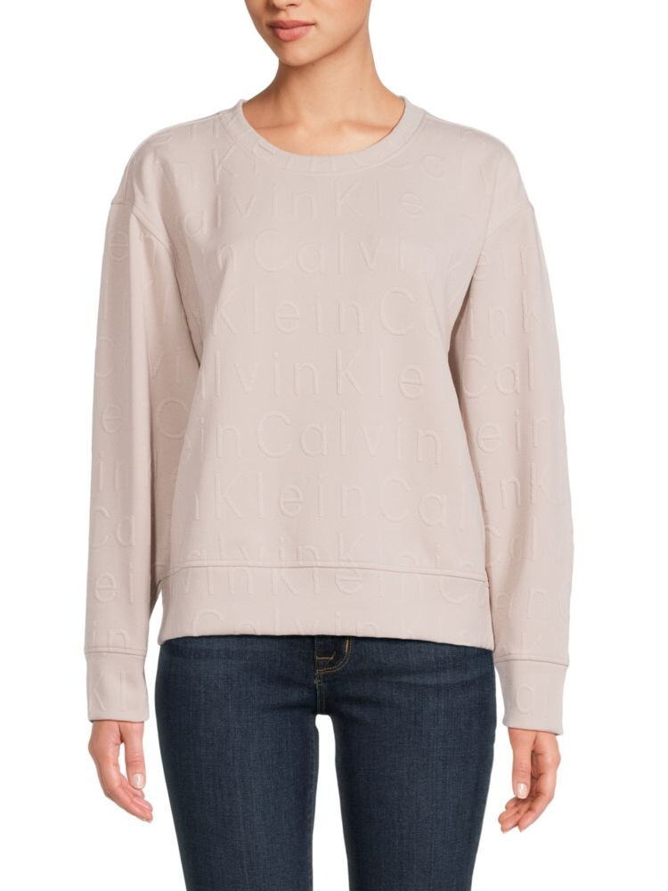 

Толстовка с вышивкой логотипа Calvin Klein, цвет Stone Beige