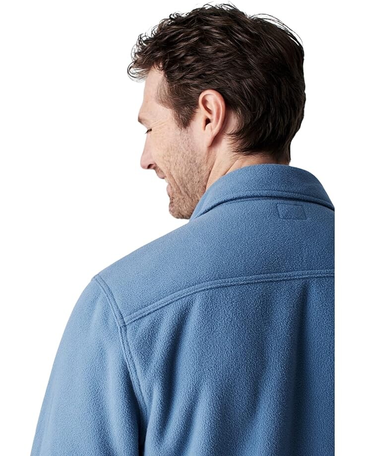 

Куртка Faherty Sherpa Lined Shirt Jacket, цвет Koi Blue