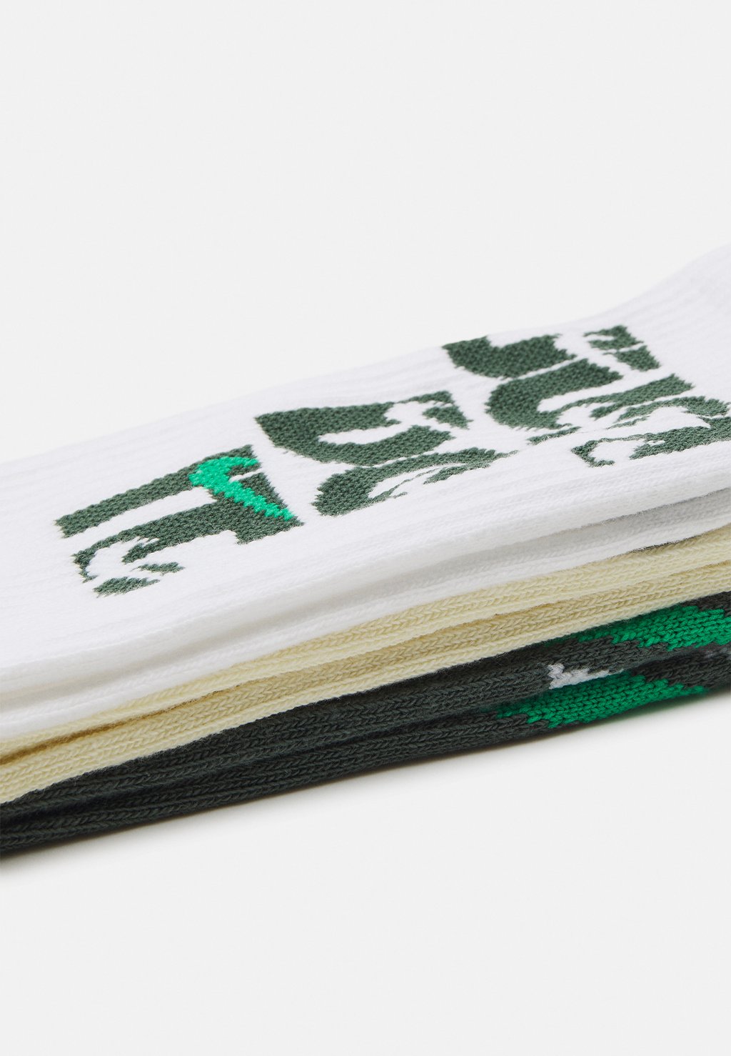 Спортивные носки Everyday Plus Cush Crew 3 Pack Unisex Nike, цвет coconut milk(white)/white(vintage green)/vintage green(white) фото