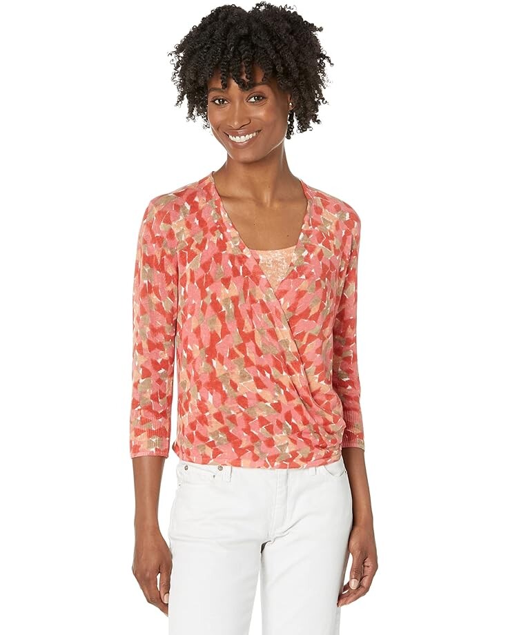 

Свитер NIC+ZOE Petite Sun Burst Cardigan, оранжевый